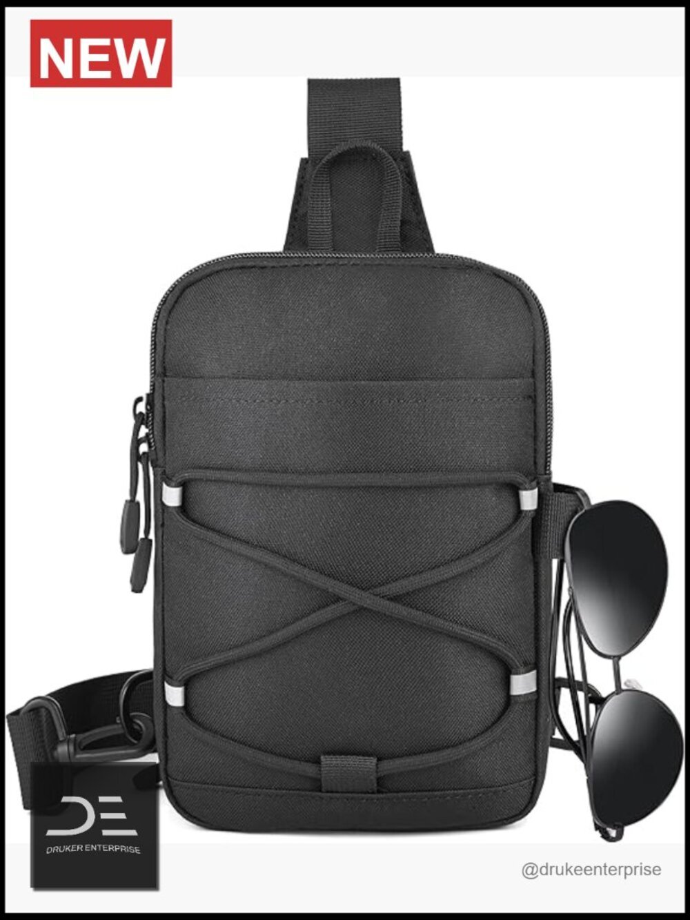 Mini Sling Bag with Anti-Theft Pocket Reversible Crossbody Water Resistant